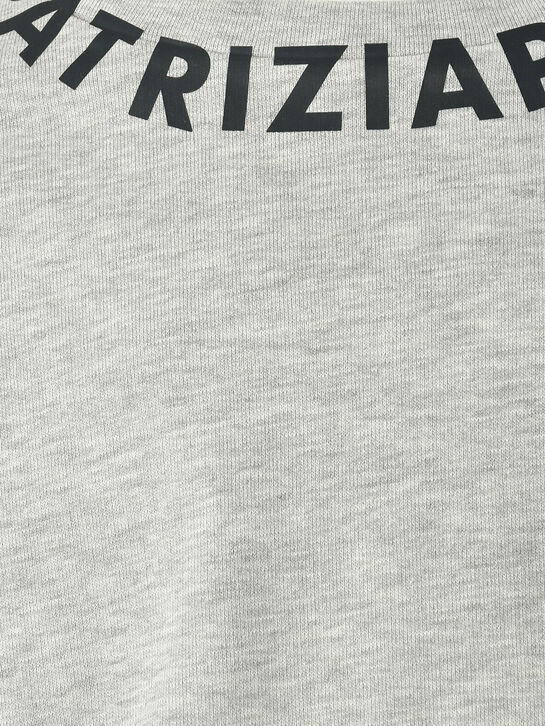 Свитшот укороченный с логотипом, серый Patrizia Pepe | Фото 3