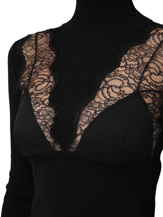 Джемпер с имитацией бра, черный Blumarine | Фото 5