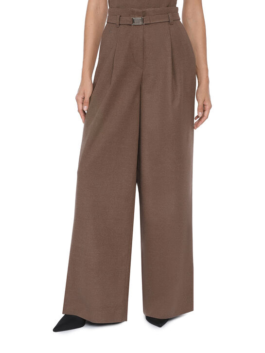 Брюки свободного кроя, коричневые Dan Maralex | Фото 4