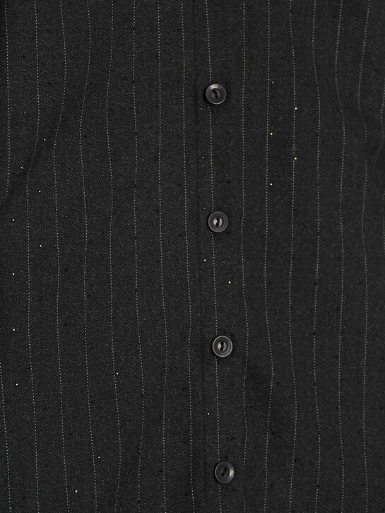 Рубашка в полоску со стразами Dan Maralex | Фото 3