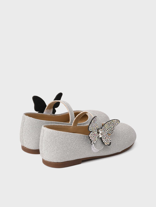 Туфли с бабочками из стразов Baby Walker | Фото 3
