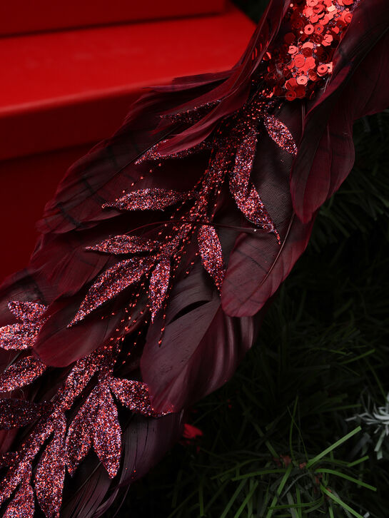 Декоративный красный Павлин с длинным хвостом, 36 см Goodwill | Фото 4