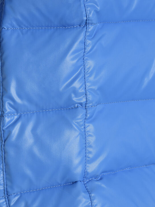 Комбинезон с мехом енота на капюшоне, синий Manudieci | Фото 3