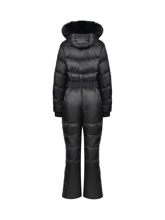 Комбинезон с меховой опушкой на капюшоне, черный Freedomday | Фото 6