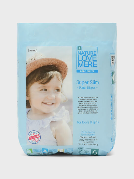 Подгузники-трусики супертонкие Super Slim XXL от 13 кг, 18 шт NATURE LOVE MERE | Фото 1
