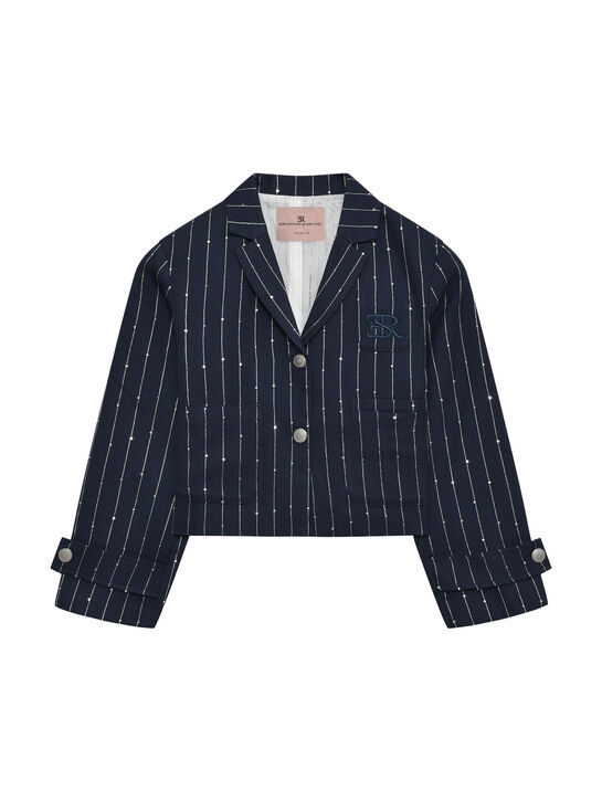 Пиджак в полоску со стразами Ermanno Scervino | Фото 1