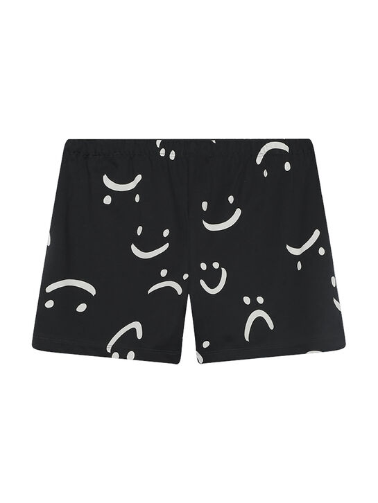 Пижама с принтом &quot;смайлы&quot;, черная Sanetta | Фото 5