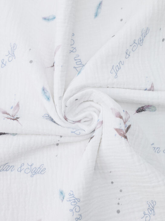 Непромокаемая пеленка 90x60 см, принт листочки Jan&Sofie | Фото 4