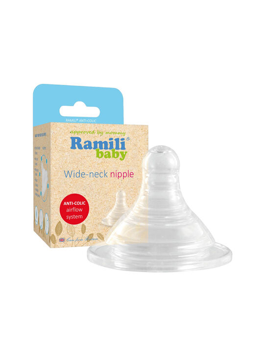 Противоколиковая бутылочка для кормления Ramili Baby 240 мл. с двумя сосками 0+ и 6+ (240MLBT100L, слабый и быстрый поток)  | Фото 4