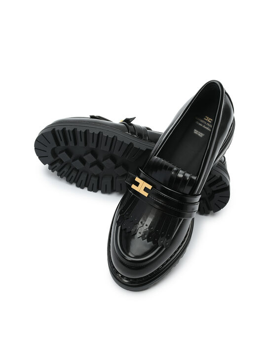 Лоферы лаковые черные Elisabetta Franchi | Фото 6