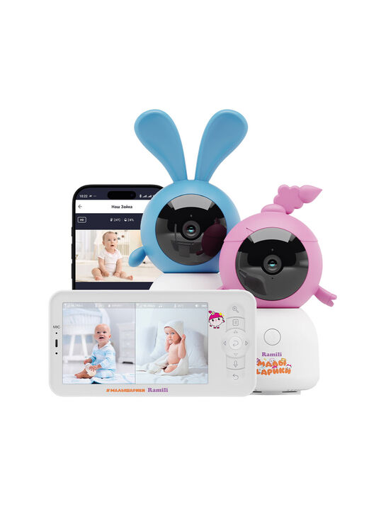 Видеоняня Ramili Baby RV100X2NUSHAKROSНюша и Крошик, Малышарики, с креплениями  | Фото 2
