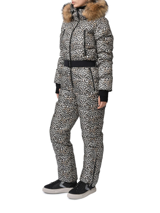 Комбинезон с меховой опушкой на капюшоне, леопардовый Freedomday | Фото 3