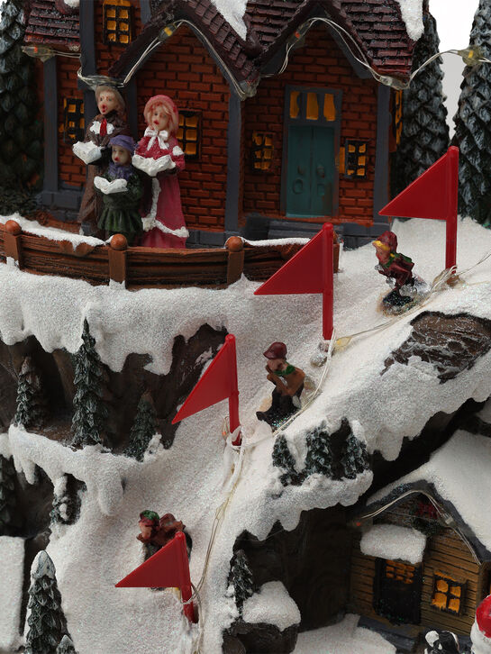 Новогодний сувенир &quot;Освещенная горная сцена. Поезд,&quot; 8 .мелодий Musicboxworld | Фото 8