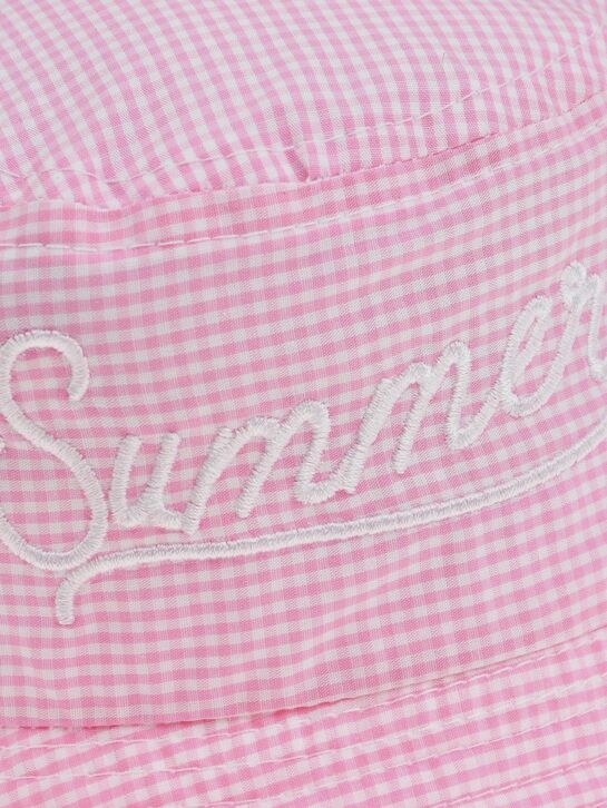 Панама в мелкую клетку, розовая Catya | Фото 4