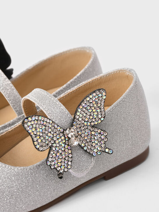 Туфли с бабочками из стразов Baby Walker | Фото 7