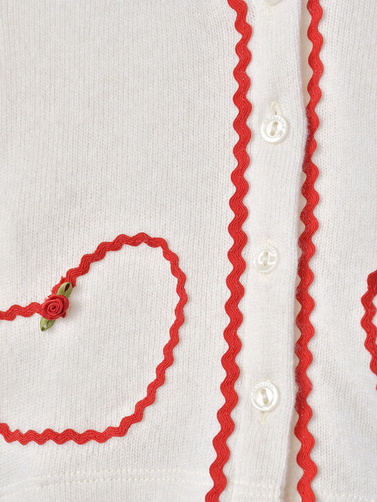 Кардиган с красной тесьмой Monnalisa | Фото 3