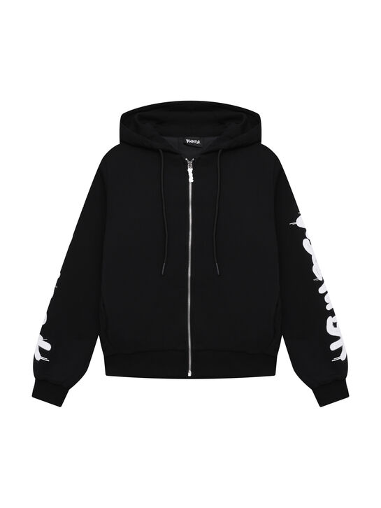 Куртка утепленная с капюшоном, черная Disclaimer | Фото 1