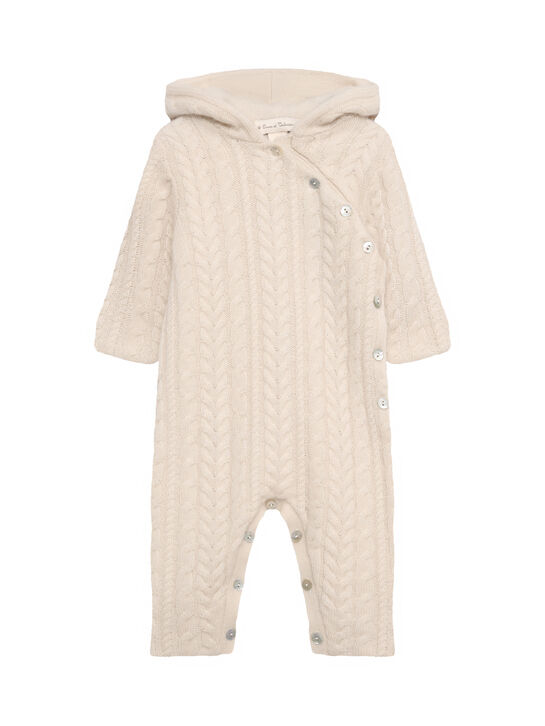 Комбинезон из кашемира, кремовый Oscar et Valentine | Фото 1