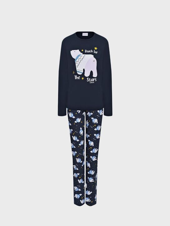 Пижама с принтом &quot;Белые медведи&quot; Eirene | Фото 1