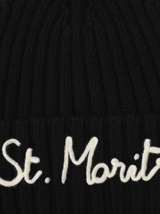 Шапка с надписью &quot;St.Moritz&quot; на подвороте  Saint Barth | Фото 3