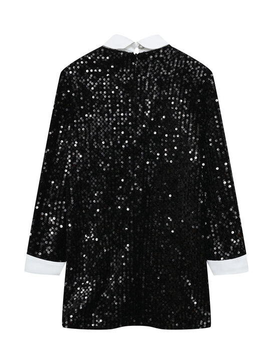 Платье с пайетками, черное Dan Maralex | Фото 2