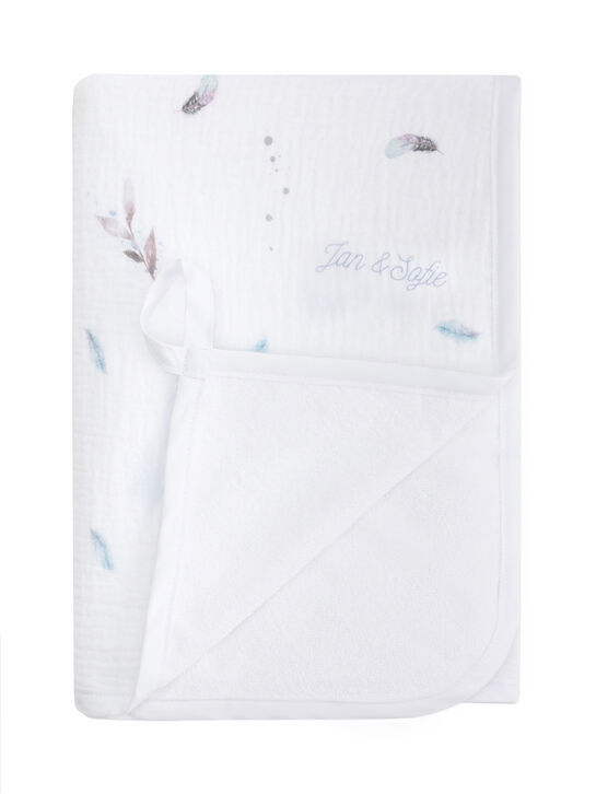 Непромокаемая пеленка 90x60 см, принт листочки Jan&Sofie | Фото 1