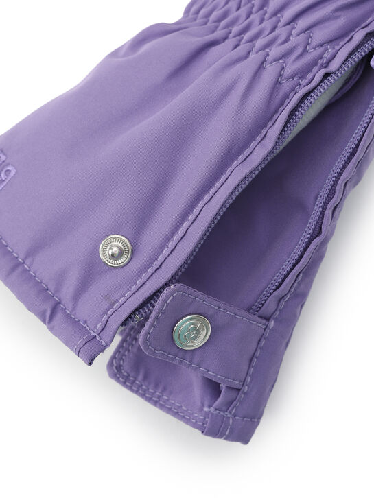 Варежки непромокаемые с молнией, сиреневые Poivre Blanc | Фото 3