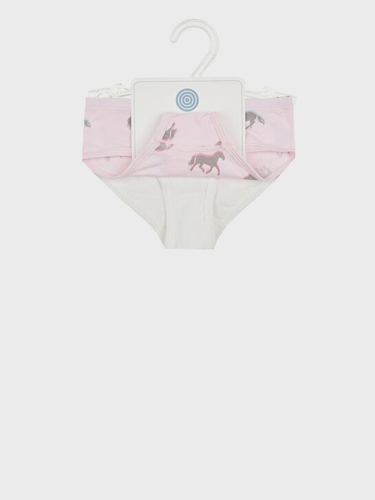 Комплект трусов с принтом лошадки + белые, 2шт Sanetta | Фото 2