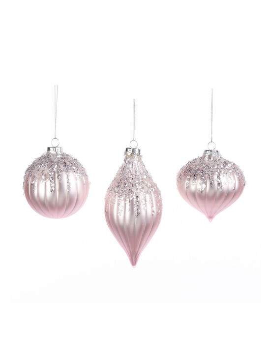 Елочные подвески Розовые шары, 8 см Goodwill | Фото 1