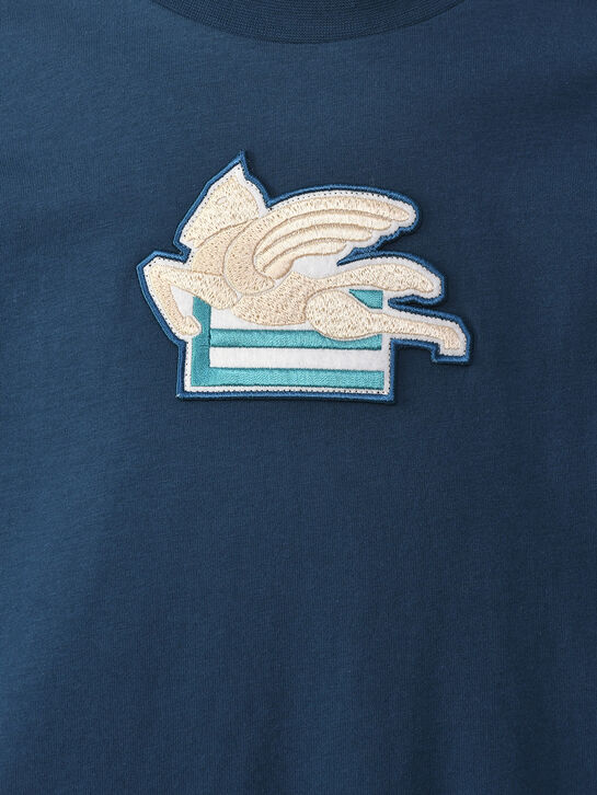 Футболка с лого, синяя Etro | Фото 3