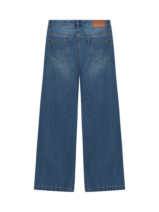 Джинсы широкие, синие Ermanno Scervino | Фото 3