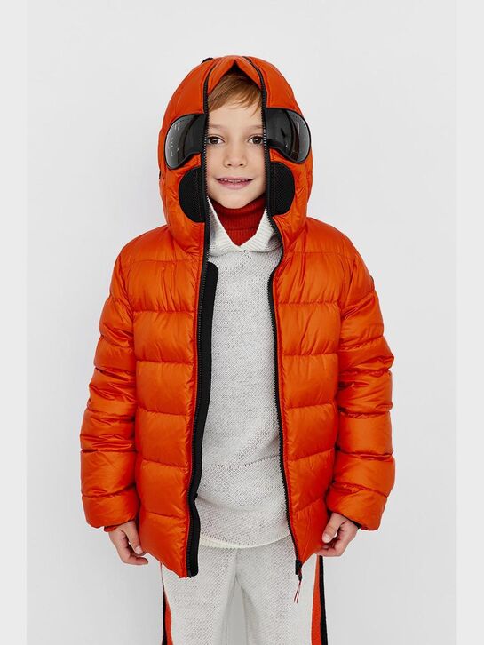 Оранжевая куртка с очками на капюшоне AI RIDERS ON THE STORM | Фото 2