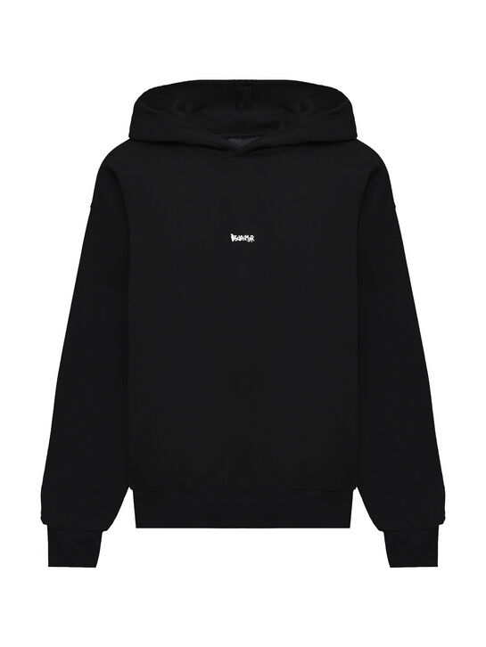 Толстовка-худи с лого, черная Disclaimer | Фото 1