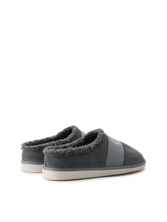 Тапочки с эко-мехом, серые Chloe | Фото 3