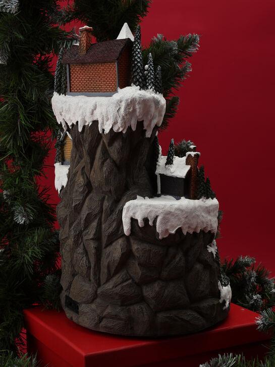 Новогодний сувенир &quot;Освещенная горная сцена. Поезд,&quot; 8 .мелодий Musicboxworld | Фото 3