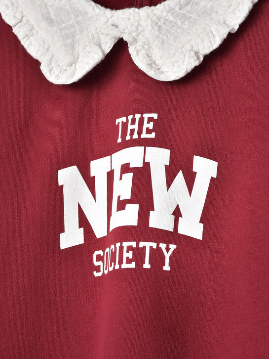 Свитшот с белым воротником и лого The New Society | Фото 3