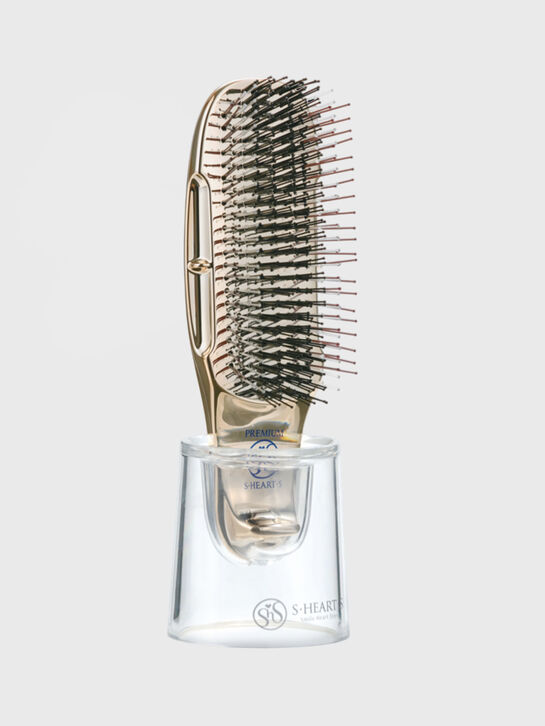Расческа S-heart-S Scalp Brush World Premium (золото шампань) укороченная  | Фото 1