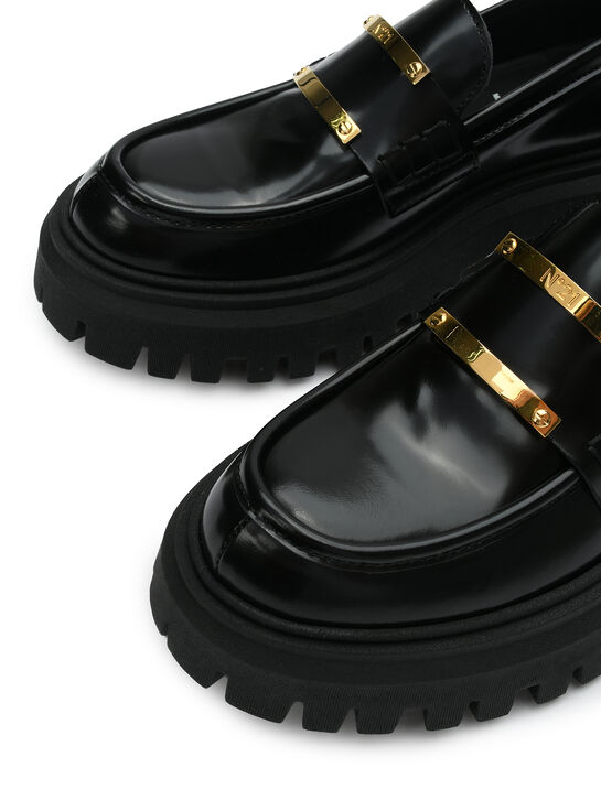 Лоферы кожаные черные N21 | Фото 3