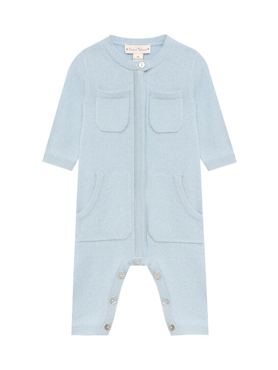 Комбинезон кашемировый, голубой Oscar et Valentine | Фото 1