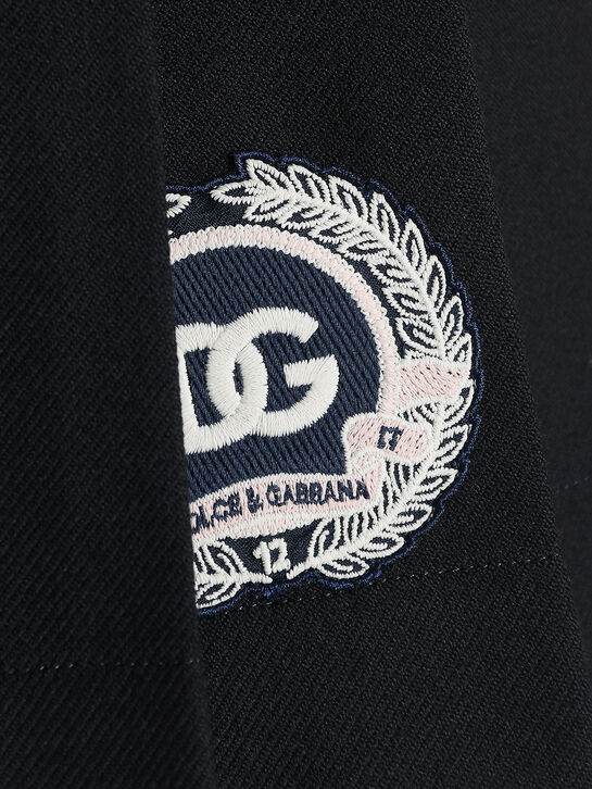 Юбка со складками, синяя Dolce&Gabbana | Фото 4