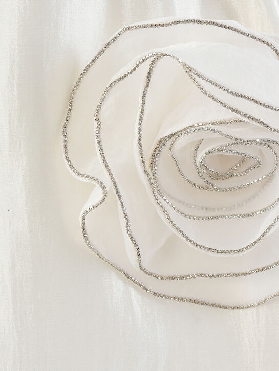 Платье с объемными розами с бисером  Maison Ava | Фото 3