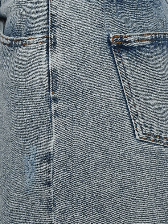 Джинсовые бермуды с бахромой, голубые The New Society | Фото 3