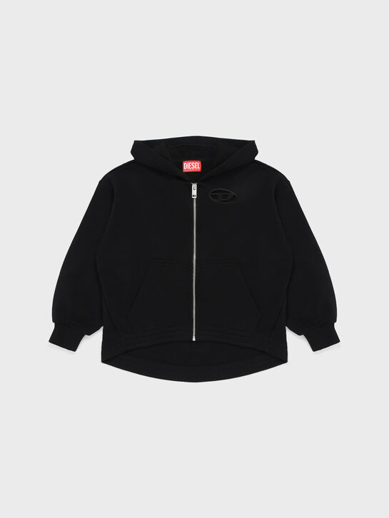 Спортивная куртка с лого в тон, черная Diesel | Фото 1