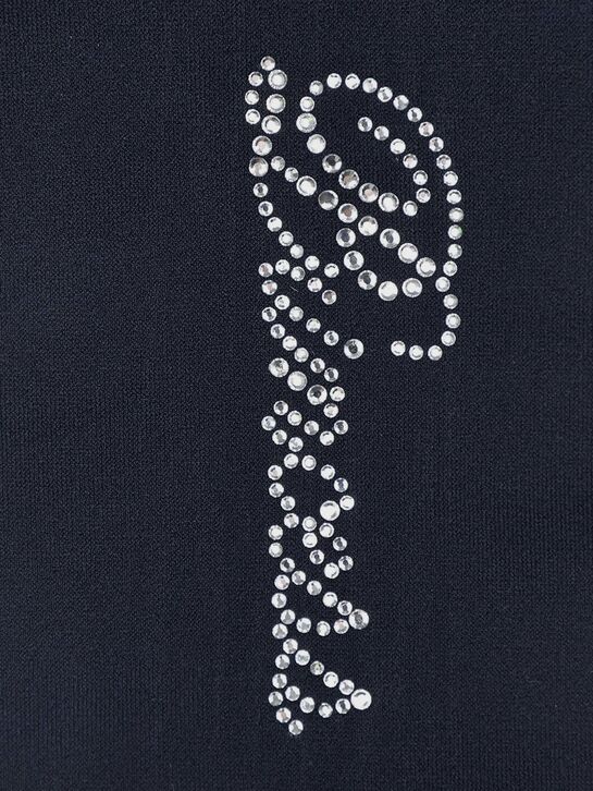 Темно-синие колготки с надписью &quot;Princess&quot; из стразов Story Loris | Фото 2