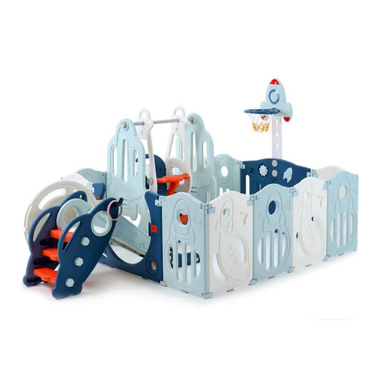 Манеж Kids SUPREME Space blue с качелями, 160x160  UNIX Kids | Фото 1