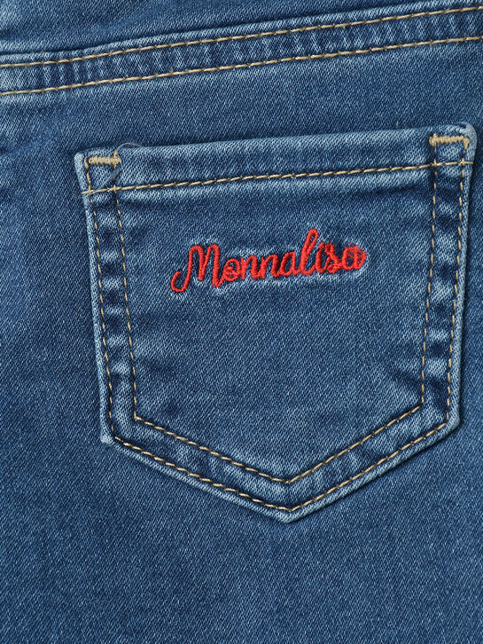 Джинсы с сердечками и рюшами Monnalisa | Фото 3