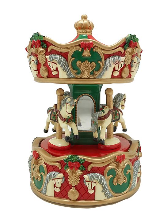 Карусель с рождественскими рисунками, мелодия &quot;Jingle Bells&quot; 16,5 см Musicboxworld | Фото 1