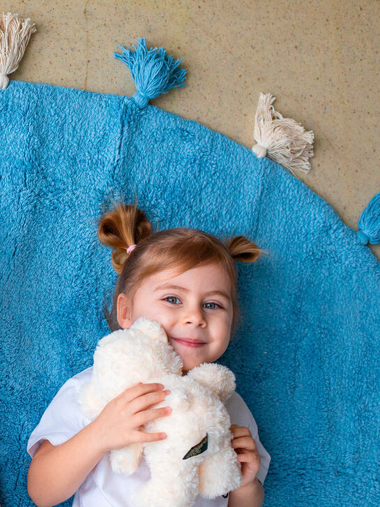 Хлопковый ковер Colorful Blue d140 Lillaland | Фото 5