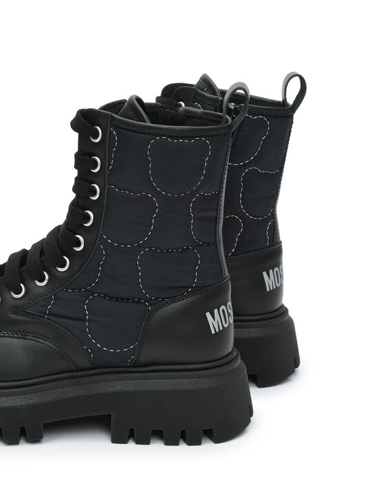 Ботинки с простроченными лого Moschino | Фото 5