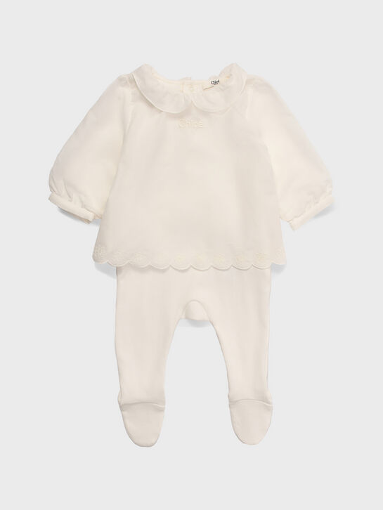 Комбинезон с имитацией кофты, белый Chloe | Фото 1